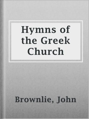 cover image of Hymns of the Greek Church